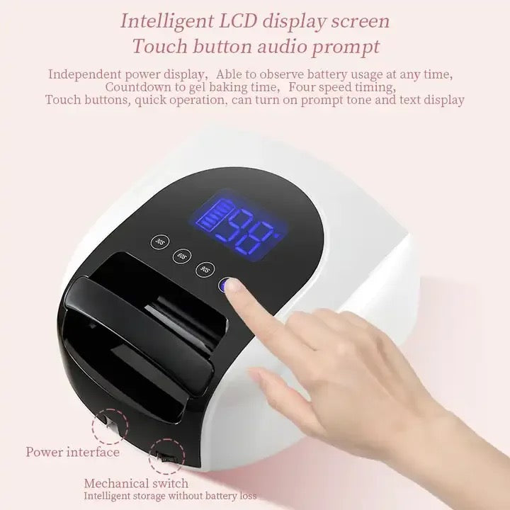 96W Cordless  LED Nail Lamp - White