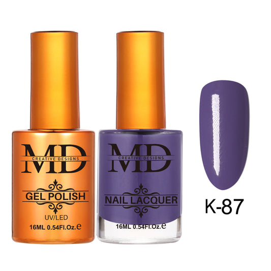 MD CREATIVE - K87 | 2 IN 1 Gel Polish & Lacquer