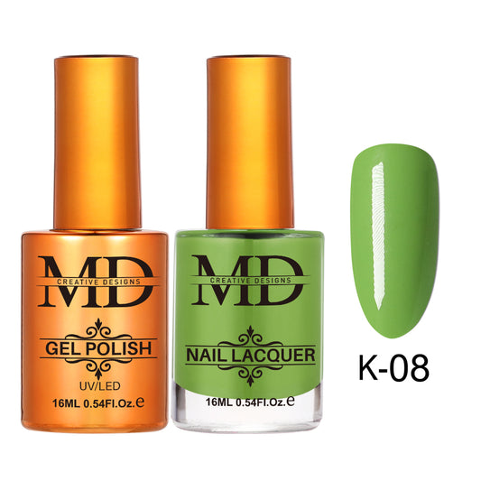 MD CREATIVE - K08 | 2 IN 1 Gel Polish & Lacquer