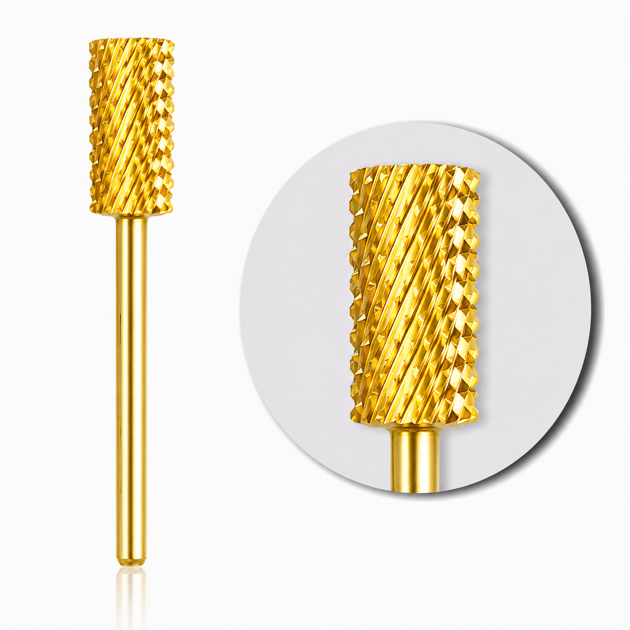 XCOARSE -GOLD V2-  LARGE BARREL FLAT TOP NAIL BIT