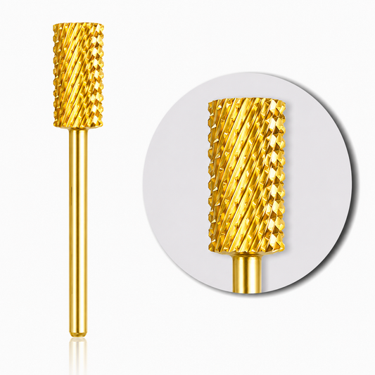 XCOARSE -GOLD V2-  LARGE BARREL FLAT TOP NAIL BIT