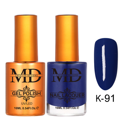 MD CREATIVE - K91 | 2 IN 1 Gel Polish & Lacquer