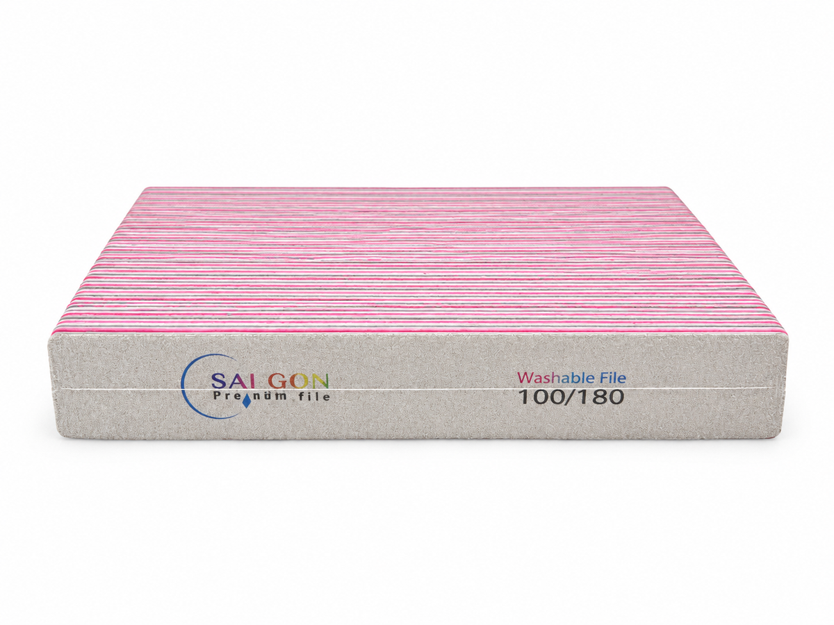 Washable SG Premium Square Nail File ( 100/180)| 1 Piece