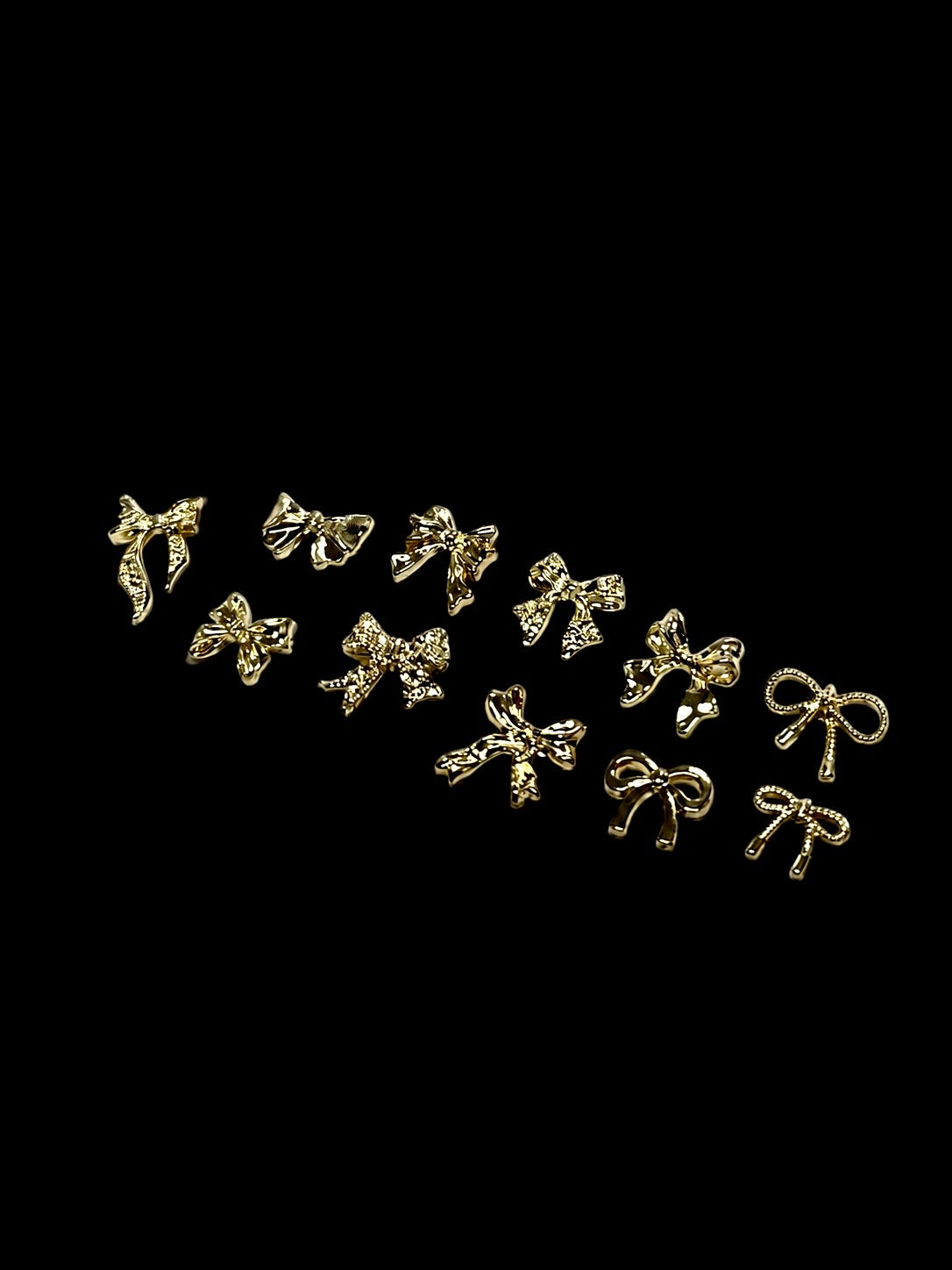 Set Charms Bow Nail Ornament