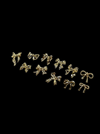 Set Charms Bow Nail Ornament