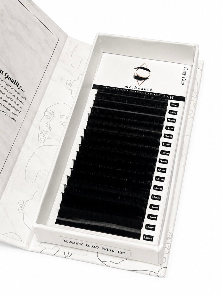 Easy Volume Fans - Mixed Size Lashes - 0.07mm