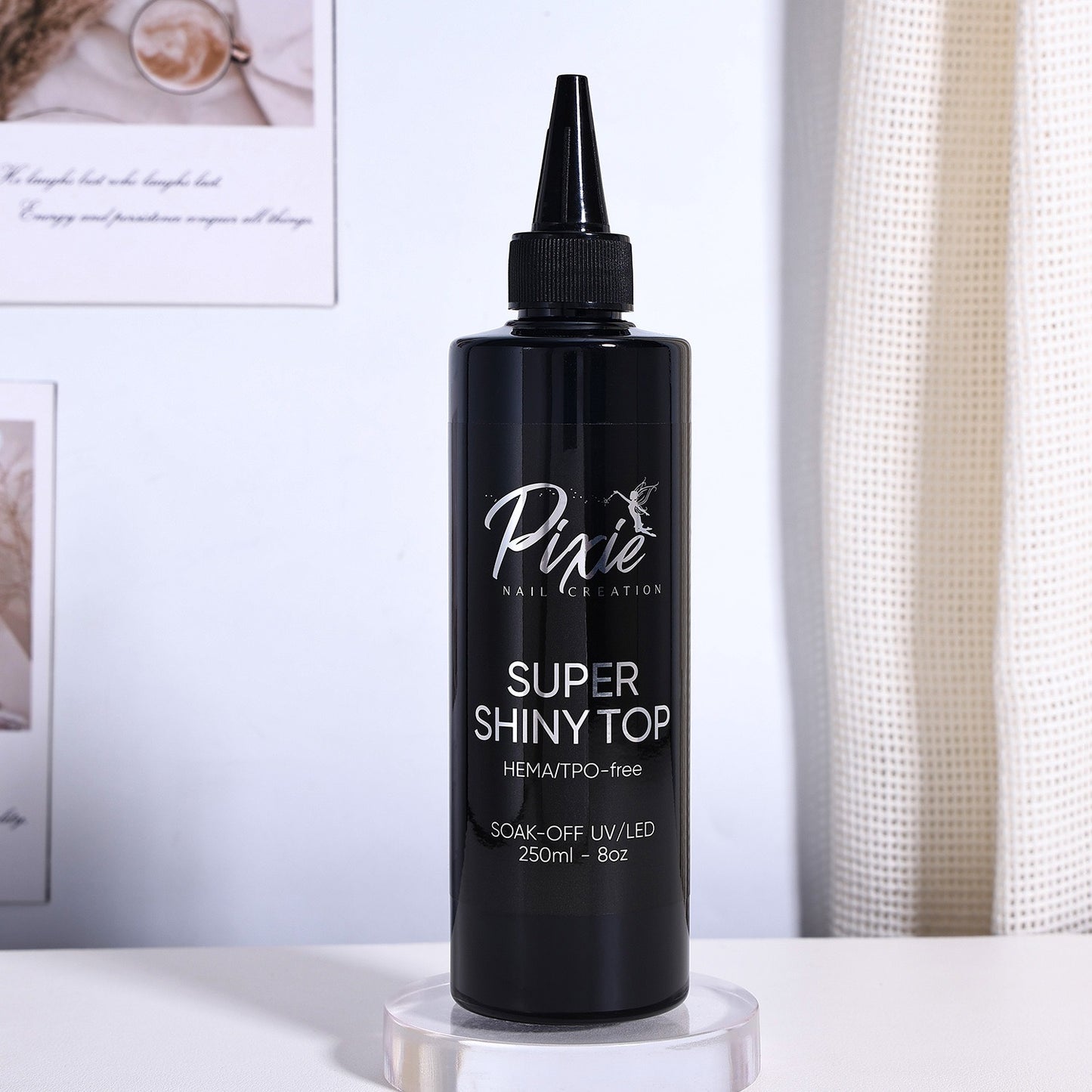 PIXIE | SUPER SHINY NO WIPE TOP COAT REFILL BUNDLE 250ml + FREE 4x15ml (HEMA/TPO-free)