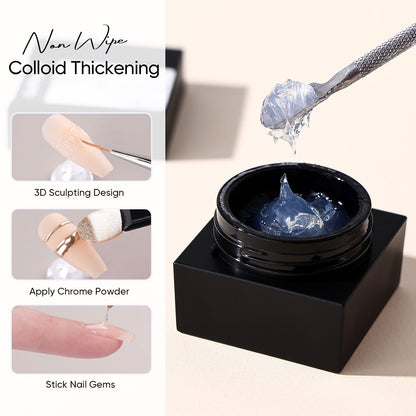 PIXIE |No Wipe Semi - Solid Chrome Gel - CLEAR