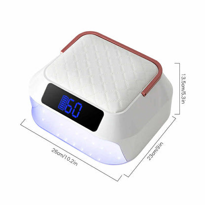 White Hybrid UV/LEDs Nail Lamp with Black Pillow top