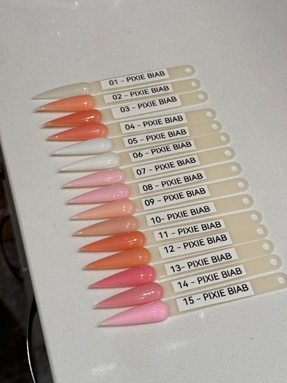 BIAB PIXIE WHOLE SET - 15 colours ( 15ml ) | BUILDER IN A BOTTLE