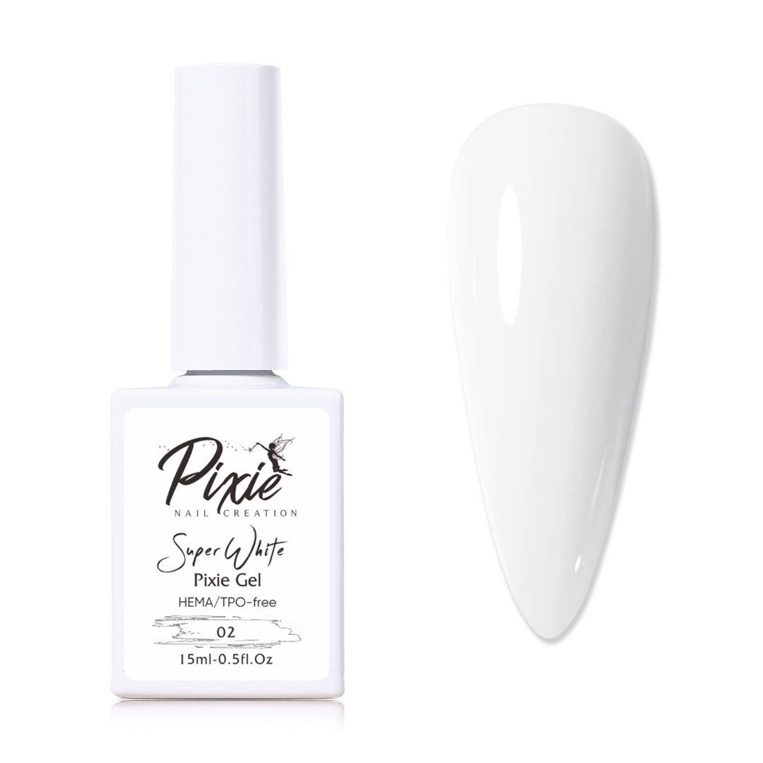 Super White Pixie Gel Polish - P001 (15ml)