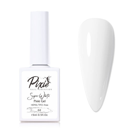 Super White Pixie Gel Polish - P001 (15ml)