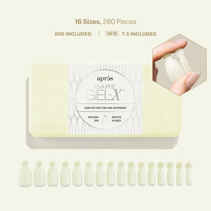 Apres Bare Gel-X Tips 280pcs Box - 16 Sizes