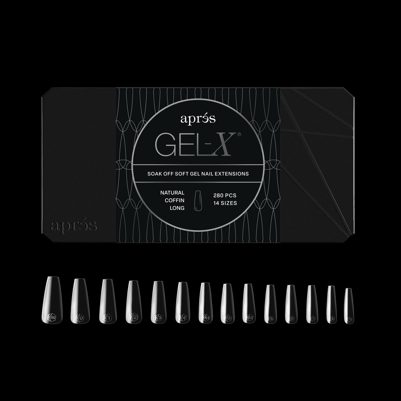 Apres | Gel-X® Natural Coffin Box of Tips - Mini (280pcs)