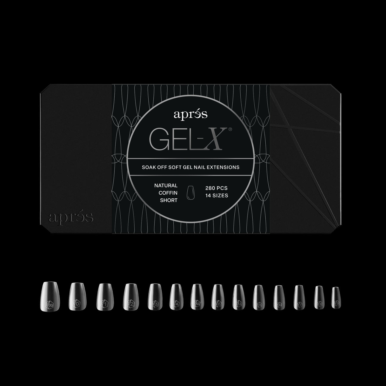Apres | Gel-X® Natural Coffin Box of Tips - Mini (280pcs)