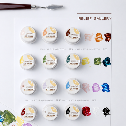 Qingyou 3D Nail Art Gel ( 12colors/set )
