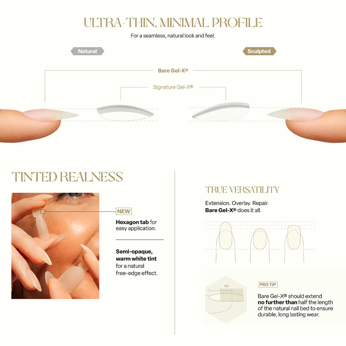 Apres Bare Gel-X Tips 280pcs Box - 16 Sizes