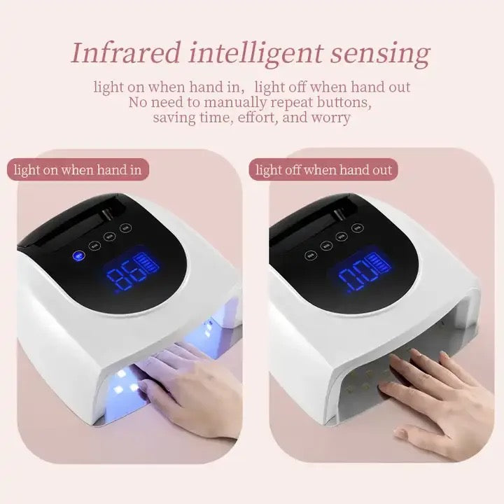 96W Cordless  LED Nail Lamp - White