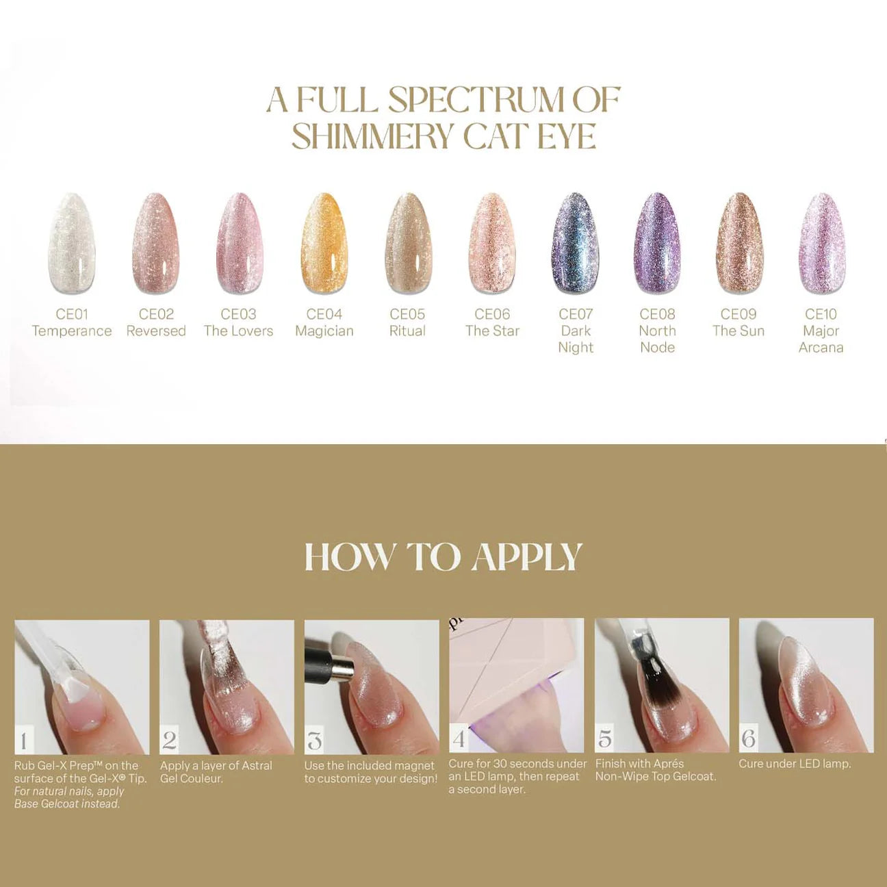 APRES | Astral Gel (HEMA-Free & TPO-Free) - CE09 (10ml) The Sun - Shimmery Cat Eyes