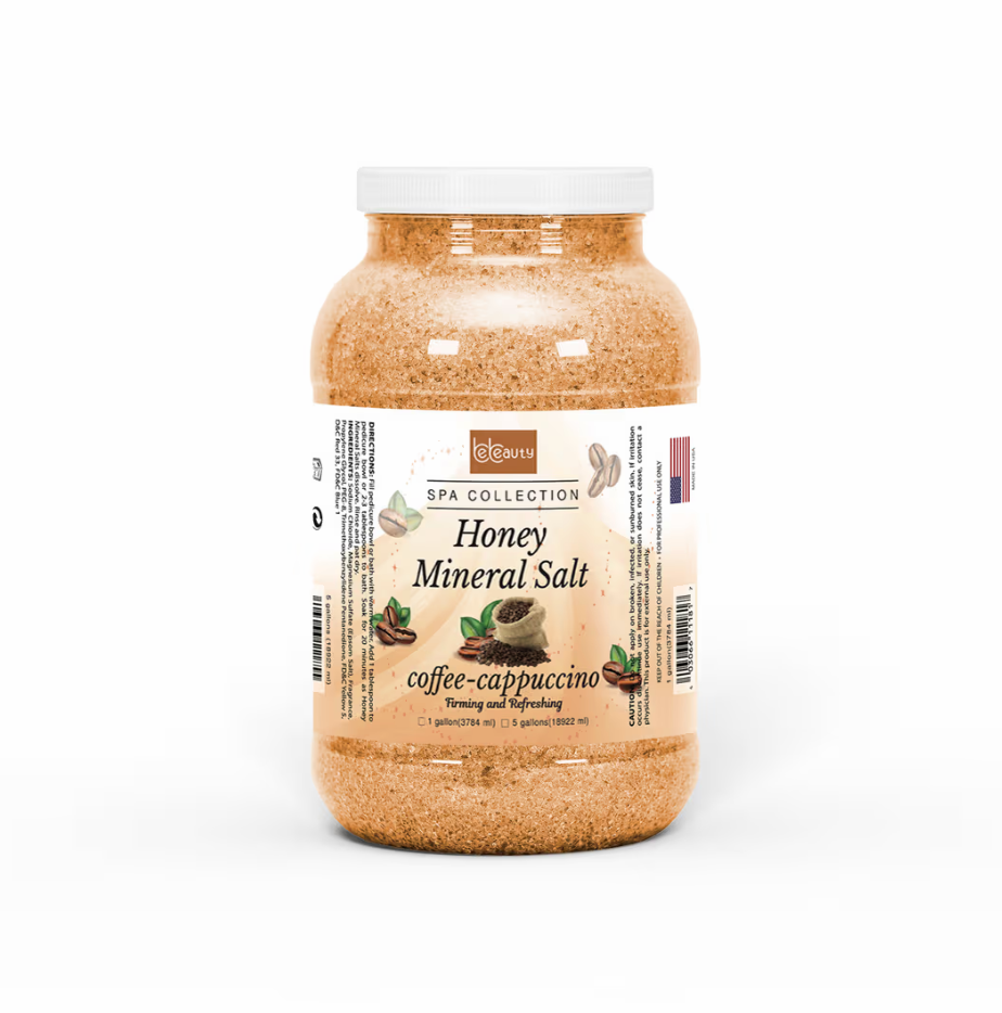 BeBeauty | Honey Mineral Salt - COFFE CAPPUCCINO - 1 Gallon