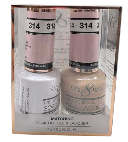 Cre8tion Duo | Matching Color Gel & Nail Lacquer - #314