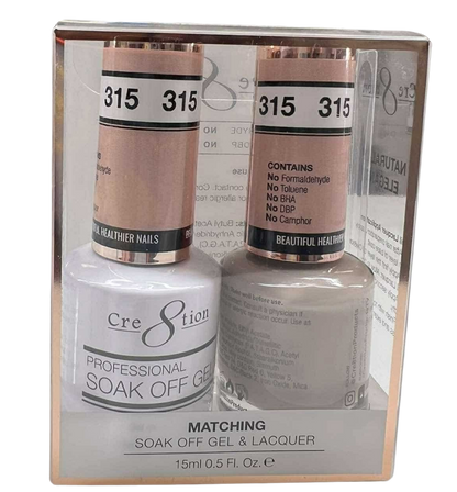 Cre8tion Duo | Matching Color Gel & Nail Lacquer - #315