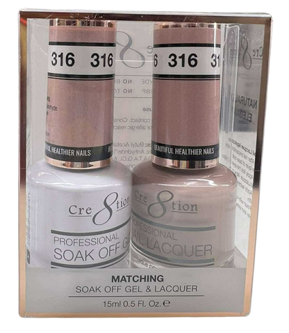 Cre8tion Duo | Matching Color Gel & Nail Lacquer - #316