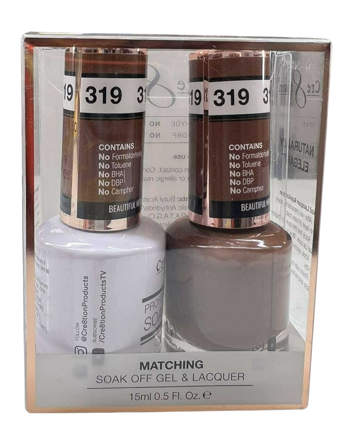 Cre8tion Duo | Matching Color Gel & Nail Lacquer - #319