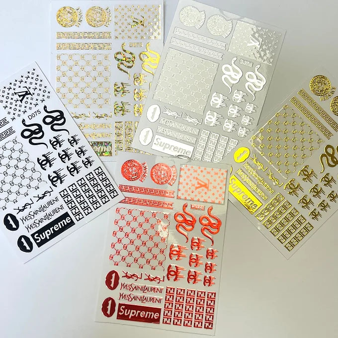 Designer Brand Stickers | D075
