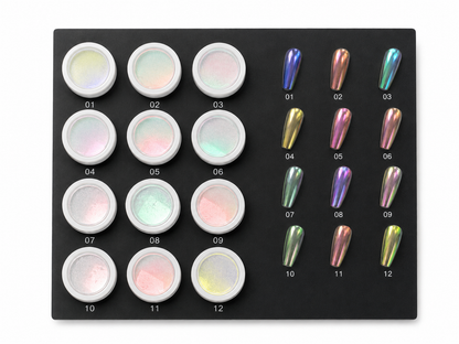 SET NAIL CHROME POWDER ( 12 colors/set)