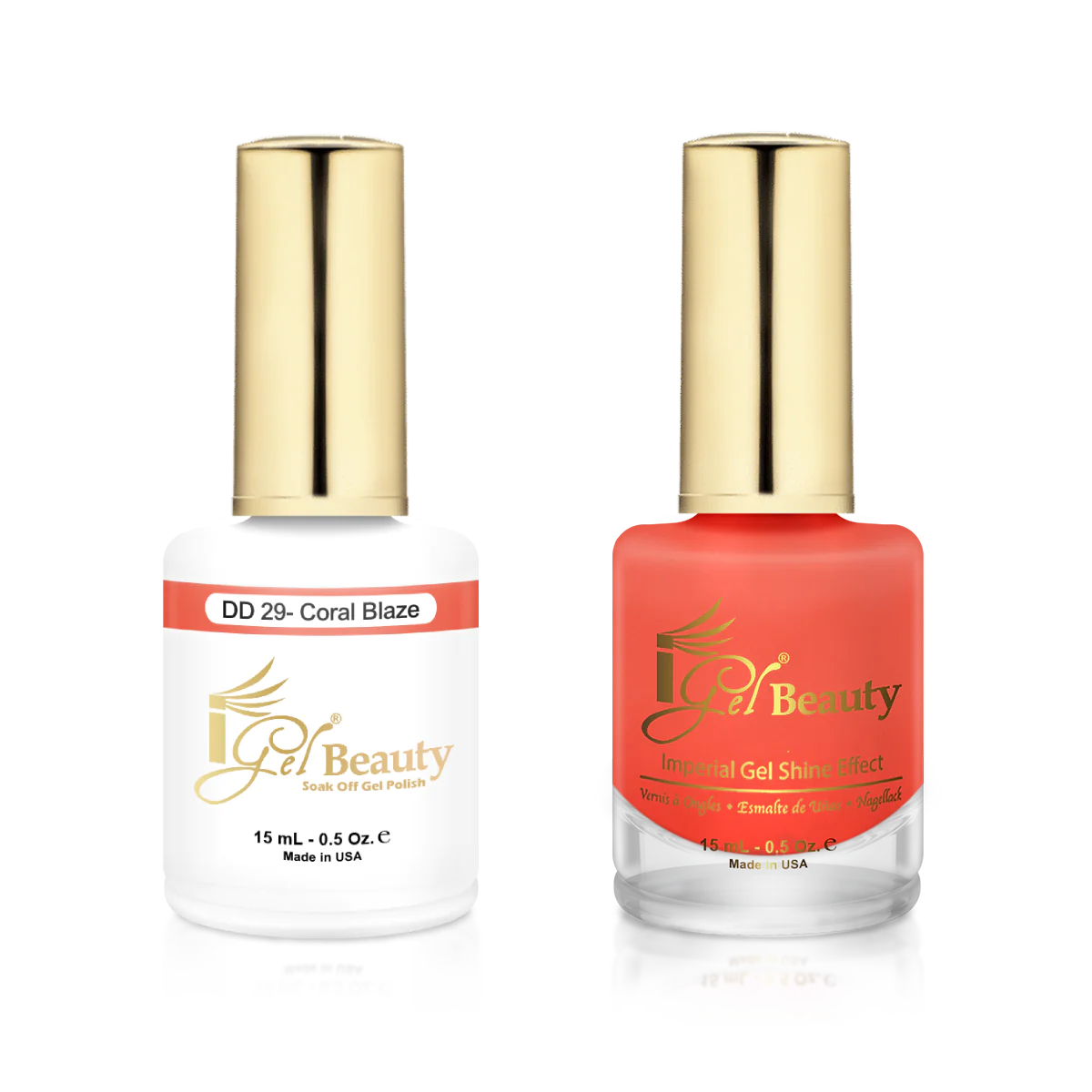 IGEL | GEL & NORMAL POLISH DUO - DD029 CORAL BLAZE