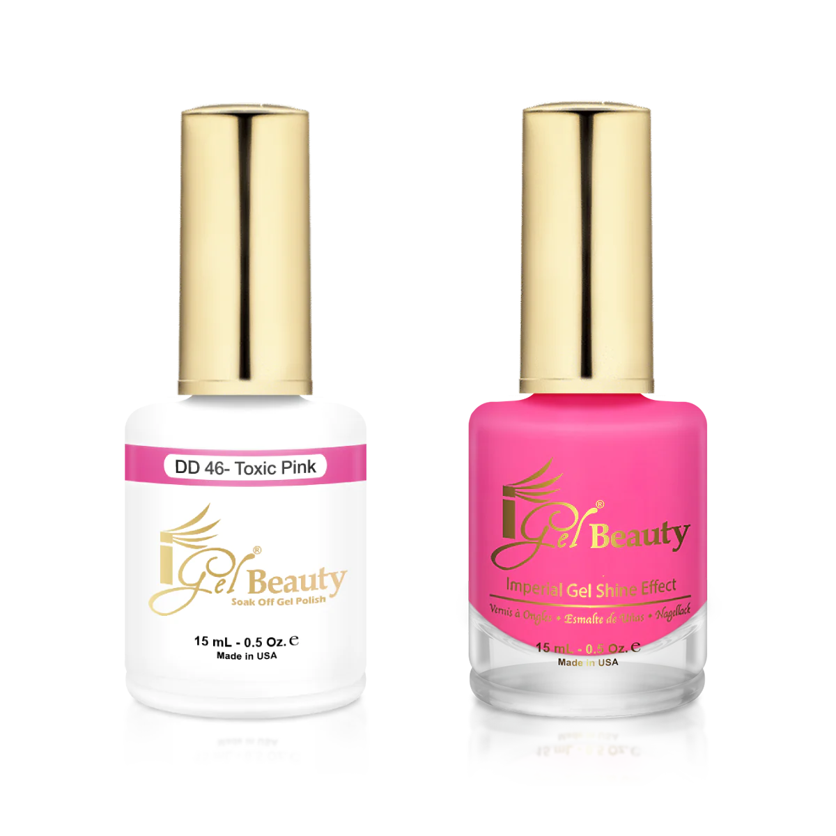 IGEL | GEL & NORMAL POLISH DUO - DD046 TOXIC PINK