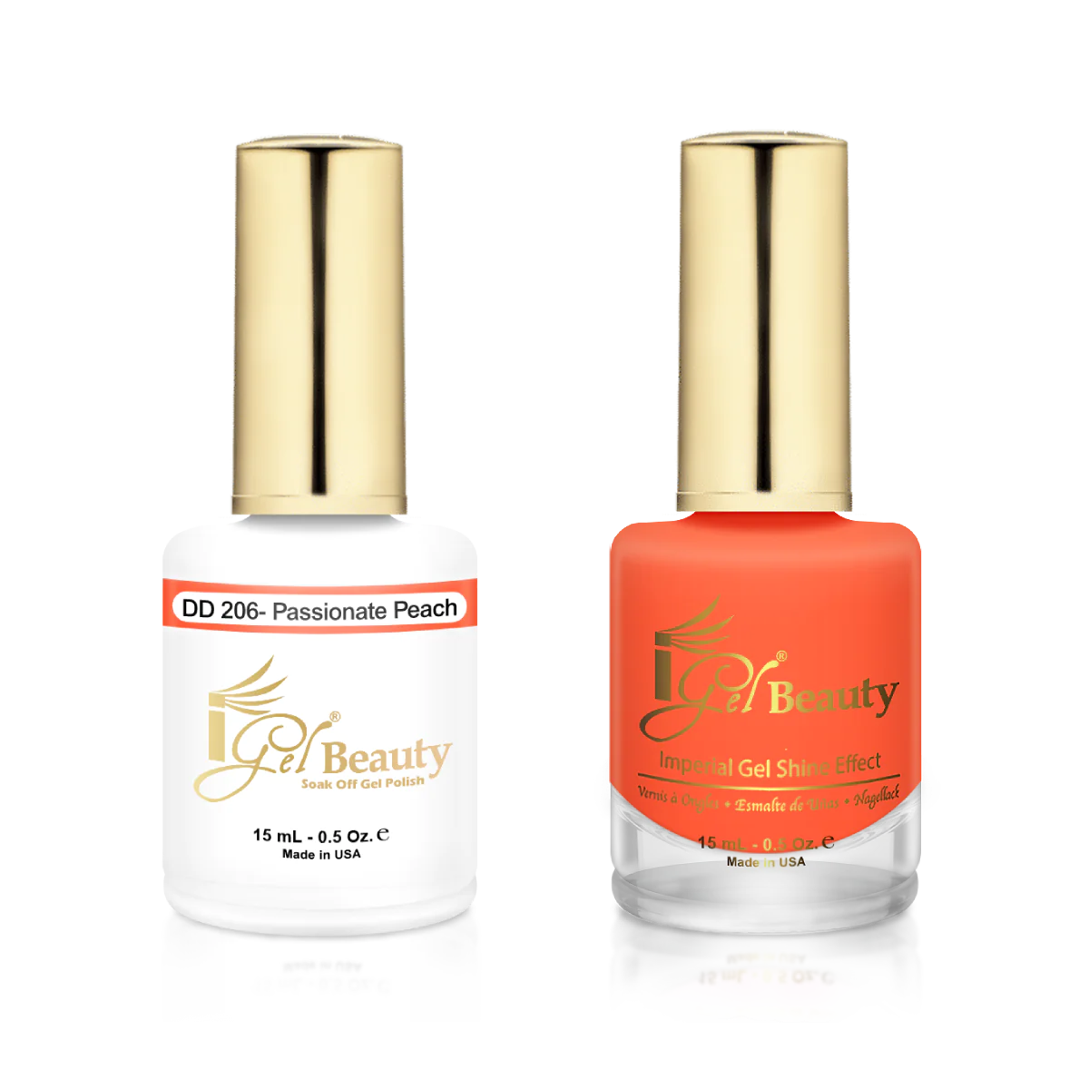 IGEL | GEL & NORMAL POLISH DUO - DD206 Passionate Peach