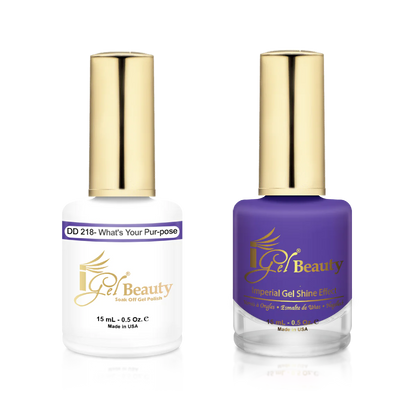 IGEL | GEL & NORMAL POLISH DUO - DD218 What's Your Pur-Pose