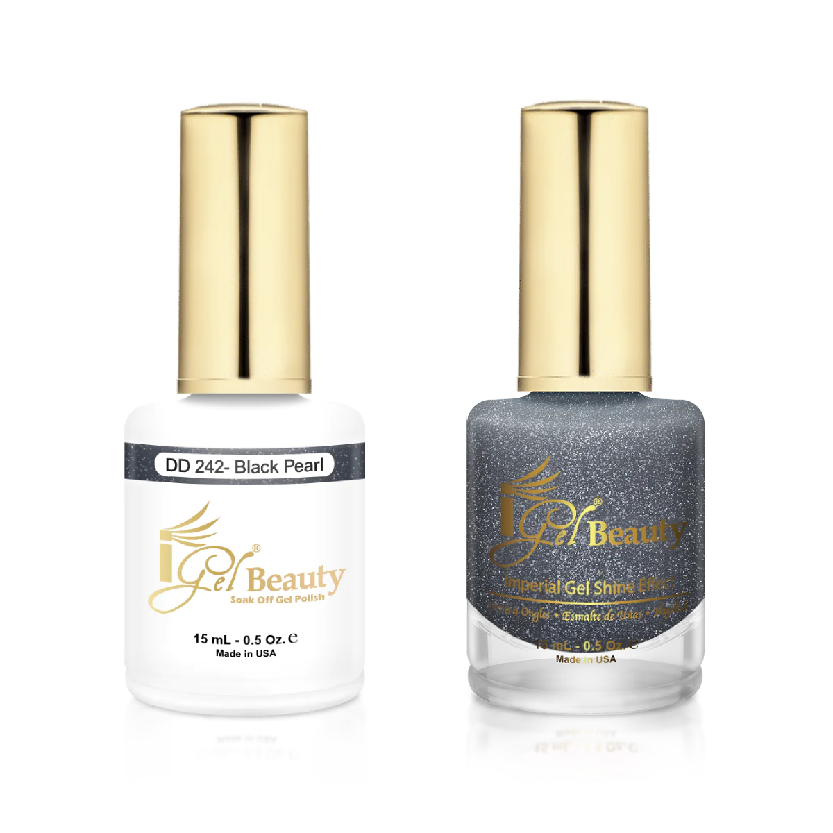 IGEL | GEL & NORMAL POLISH DUO - DD242 Black Pearl