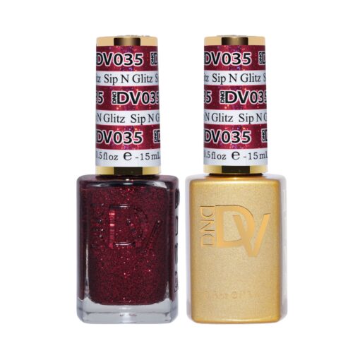 DND DIVA Gel & Lacquer Duo - DV #035 Sip N Glitz