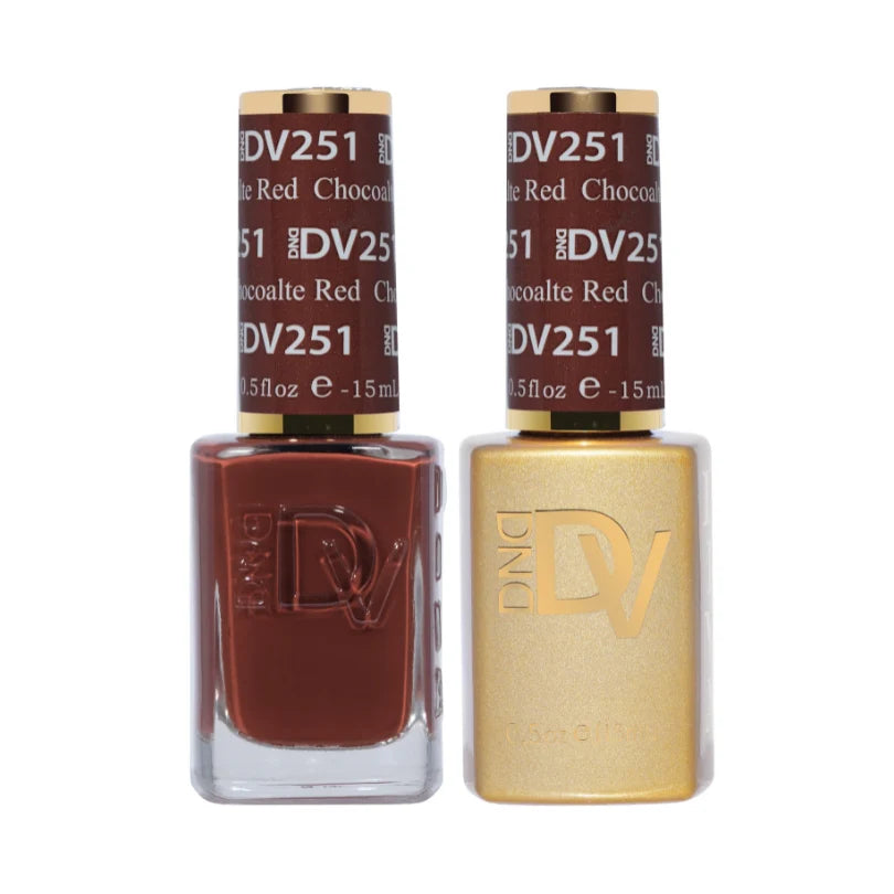 DND DIVA Gel & Lacquer Duo - DV #251 Chocolate Red