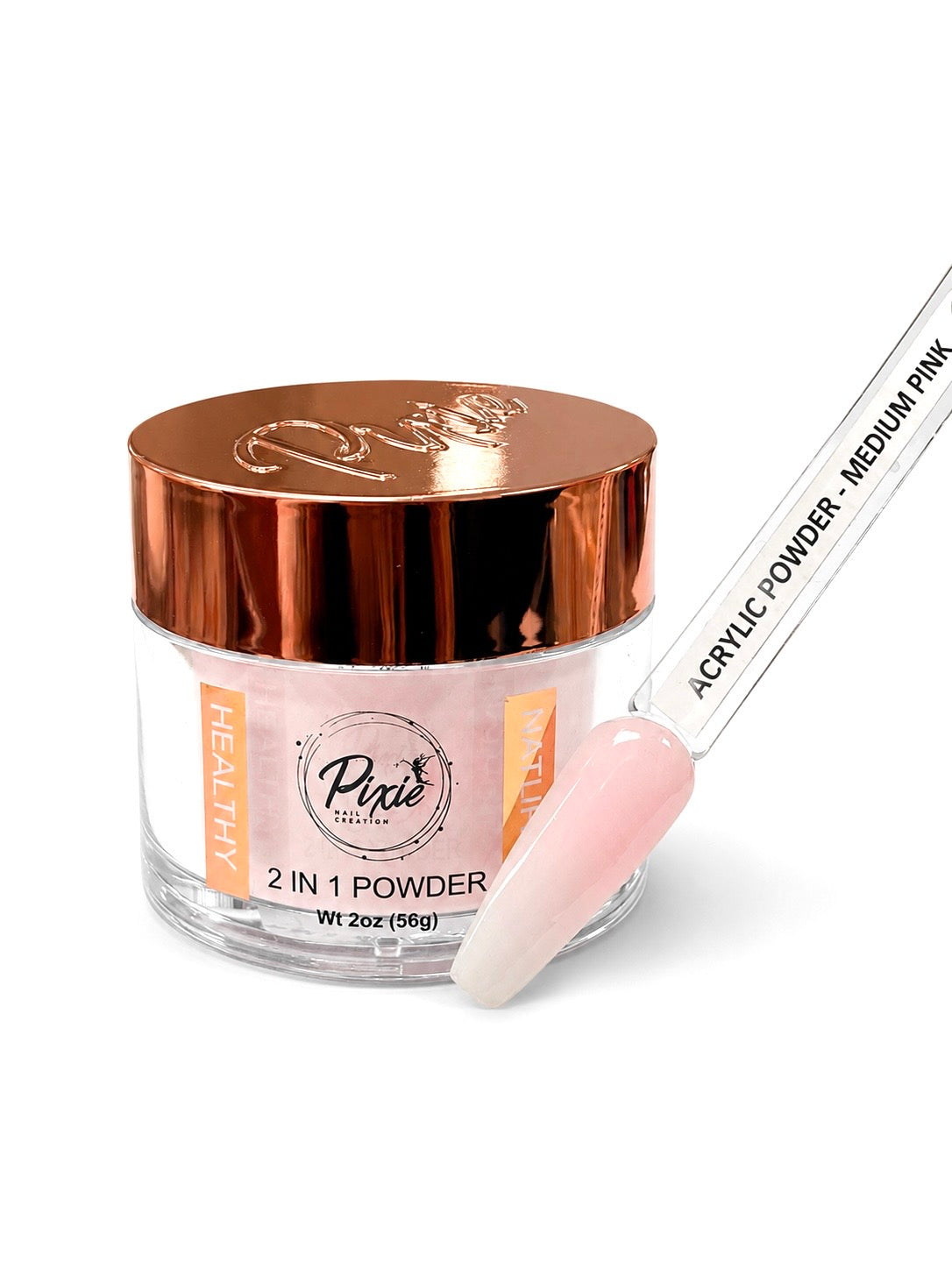 PIXIE DIP/ACRYLIC POWDER - MEDIUM PINK (2OZ)