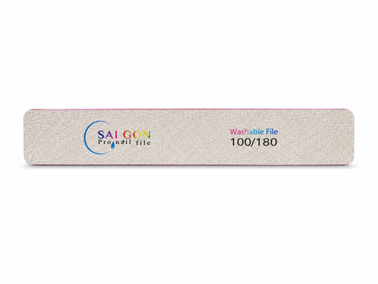 Washable SG Premium Square Nail File ( 100/180)| 1 Piece