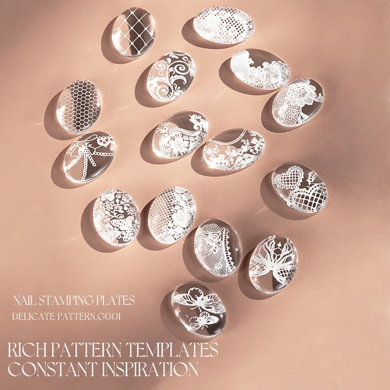 Gulauri - Nail Stamping Plates - Delicate Pattern 001