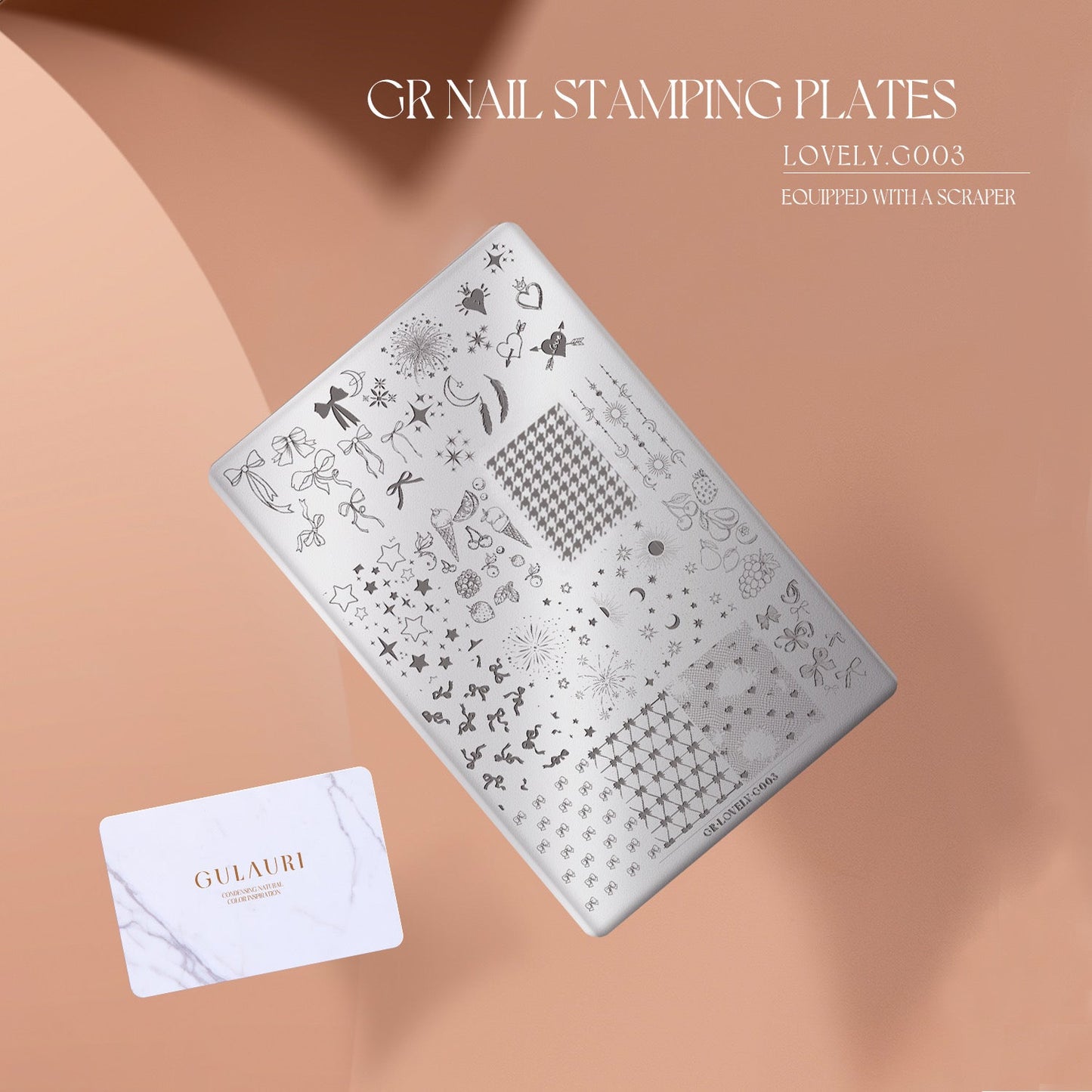 Gulauri - Nail Stamping Plates - Lovely 003