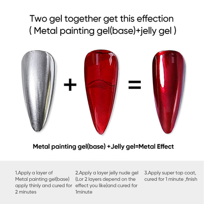 Premium Glass Gel Collection - 12 colours pack + 1 free Metallic Silver