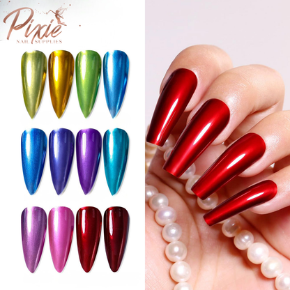 Premium Glass Gel Collection - 12 colours pack + 1 free Metallic Silver