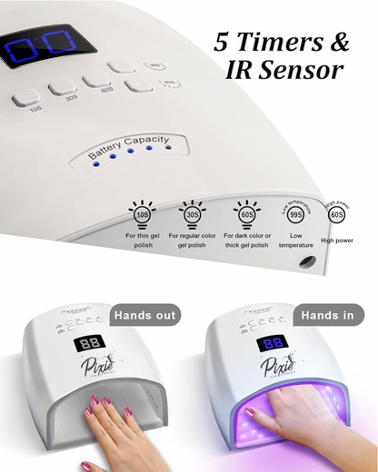 Pixie |66W UV LED Nail Lamp – Professional Cordness Gel Nail Lamp for Gel Polish | Nail Dryer NZ