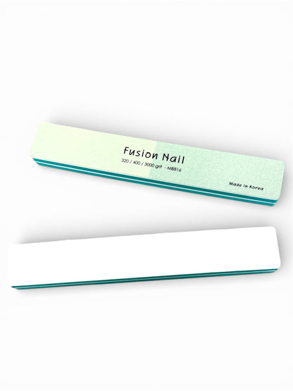 Fusion Nail 2 Sided Shiny Buffer 320/ 400/ 3000 Grit - Made in Korea