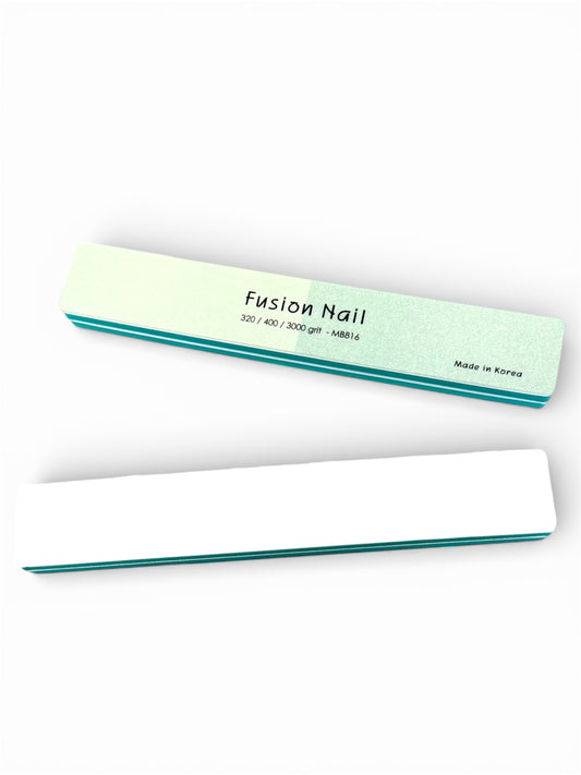 Fusion Nail 2 Sided Shiny Buffer 320/ 400/ 3000 Grit - Made in Korea