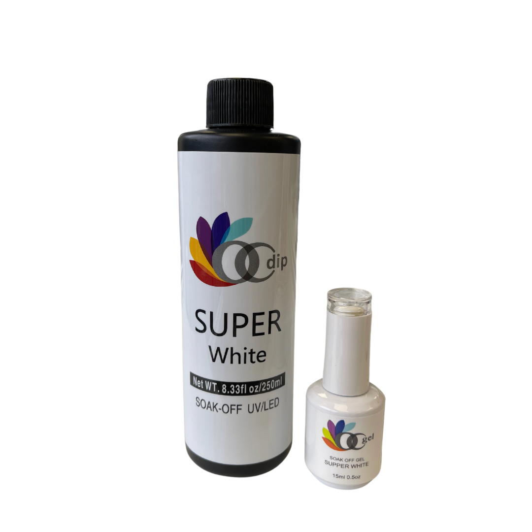 Super White Gel Polish OC 250ml & Free 1 Bottle 15ml Pixie Nail