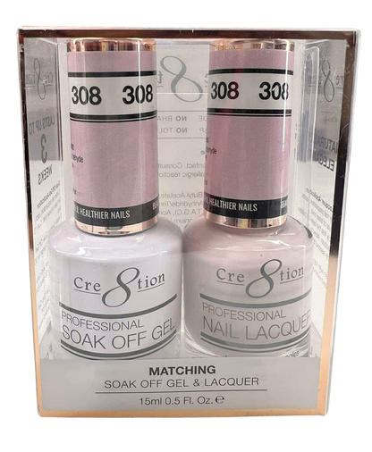 Cre8tion Duo | Matching Color Gel & Nail Lacquer -  #308