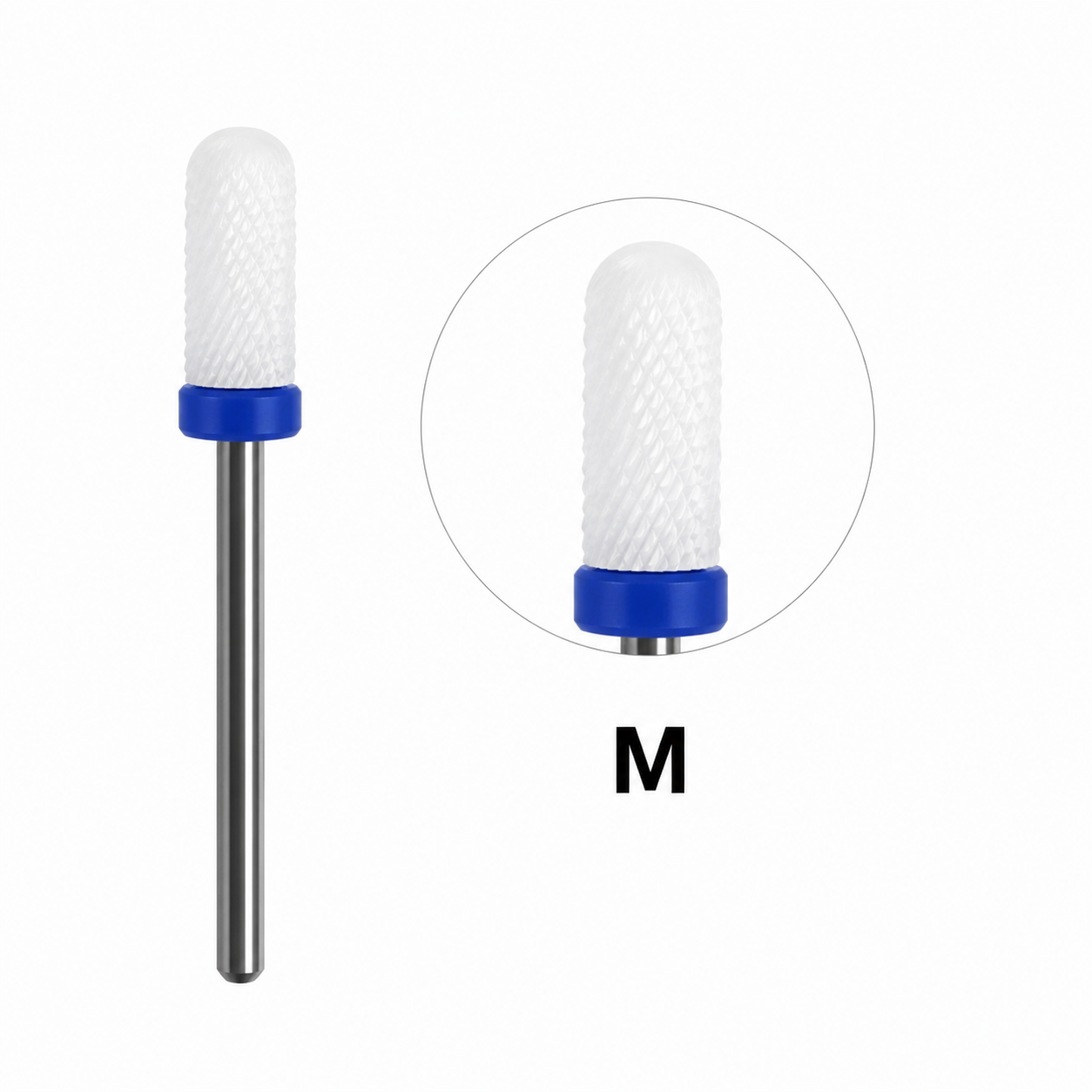 SMALL ROUNDED TOP CERAMIC NAIL BIT - MEDIUM (M)