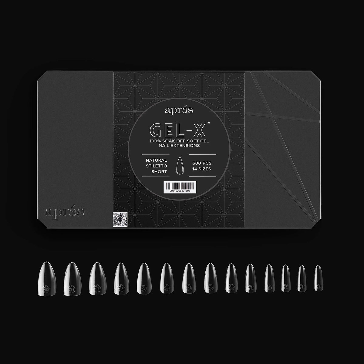 Aprés | GEL-X® NATURAL STILETTO BOX OF TIPS ( 2 sizes)